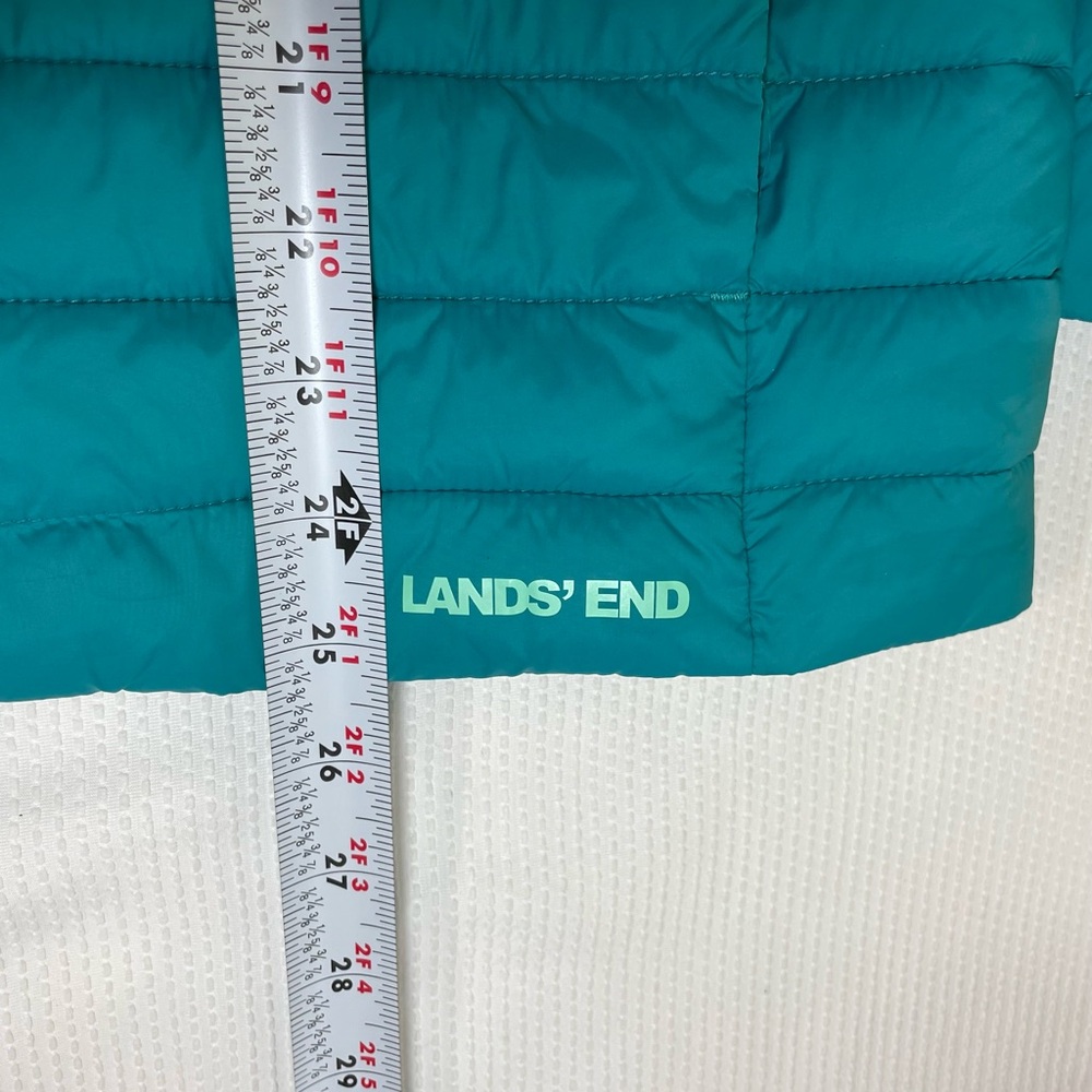 Lands' End Kids Teal Puffer Jacket - Picture 9 of 10